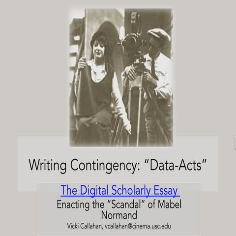 Mabel Normand and The Digital Scholarly Essay