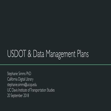 UC Davis National Center for Sustainable Transportation Data Management Workshop