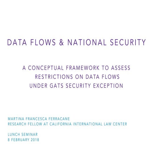 DATA FLOWS & NATIONAL SECURITY