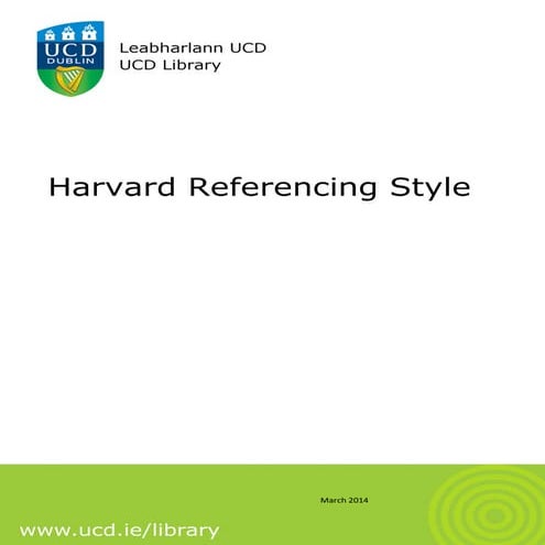 HARVARD REFERENCING FORMAT