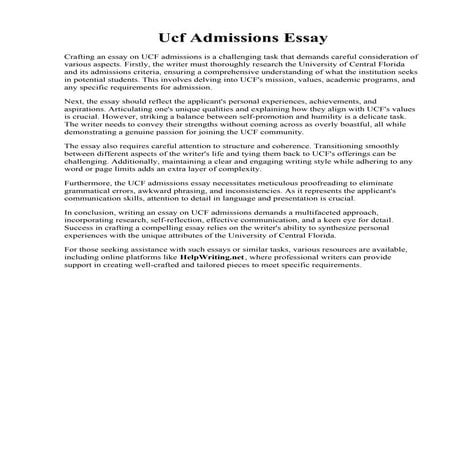 Ucf Admissions Essay. Essay websites: Ucf application essay help