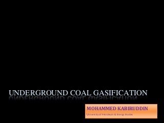 Underground Coal Gasification - India & Global