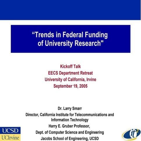 Trends in Federal Funding of University Research