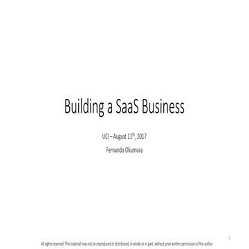 Building a SaaS Startup | Fernando Okumura | Lunch & Learn 