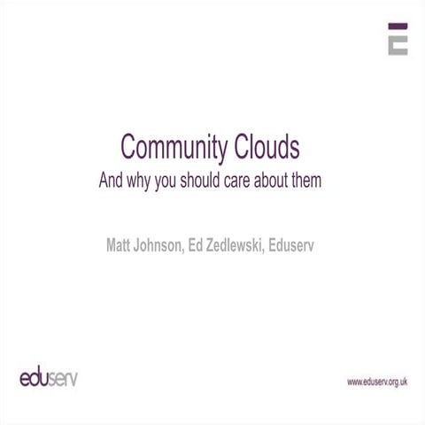 Community Clouds