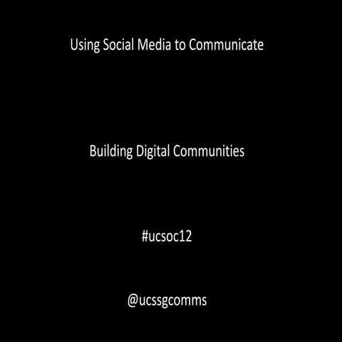 Building Digital Communities