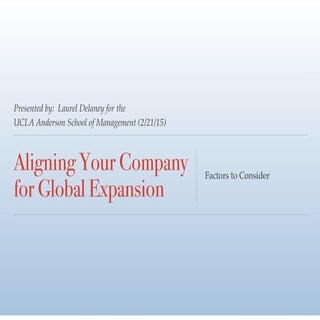 Aligning Your Company for Global Ex...