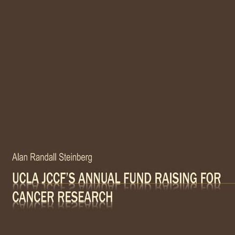 UCLA JCCF’s Annual Fund Raising For Cancer Research
