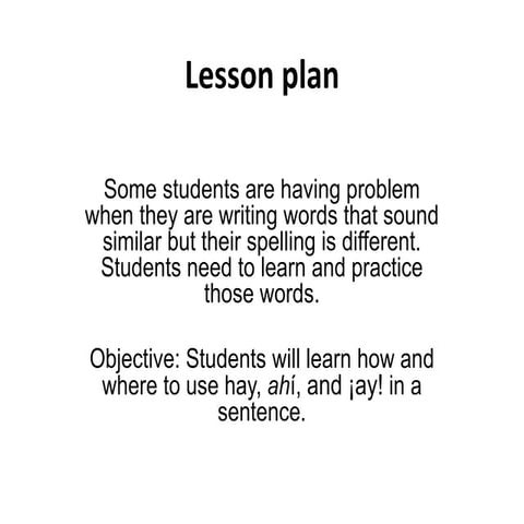 Lesson plan year 1 | DOCX