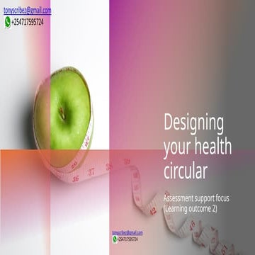 UCLan Designing your health circular (Insturctions for Poster + 3000 Word Def...