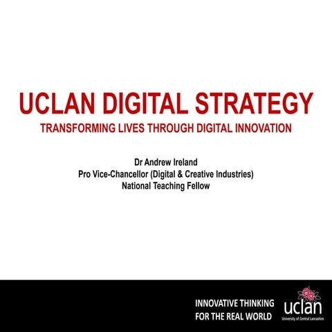 UCLan Digital Strategy: Transforming lives through digital innovation