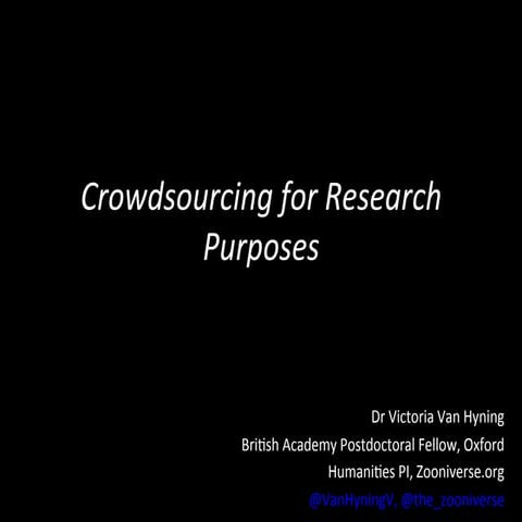 Humanities Crowdsourcing on the Zooniverse Platform