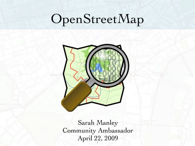 Intro to OpenStreetMap- UC Merced 4.22.09