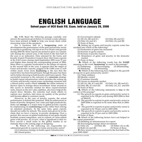 Uco bank p[1].o.exam2006objectiveenglishpaper