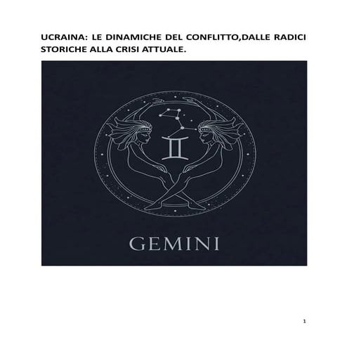 Ucraina  Le dinamiche del conflitto dalle radici storiche alla crisi attuale.  di Gemini I.A