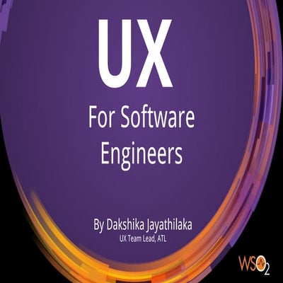 User Experience for Software Engineers