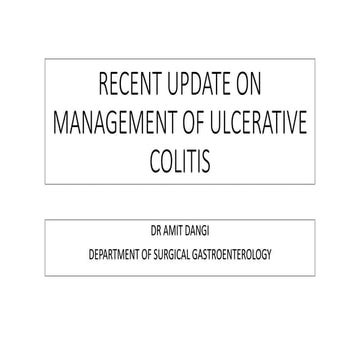 Recent Update on Management of Ulcerative Colitis | PPTX | Digestive ...