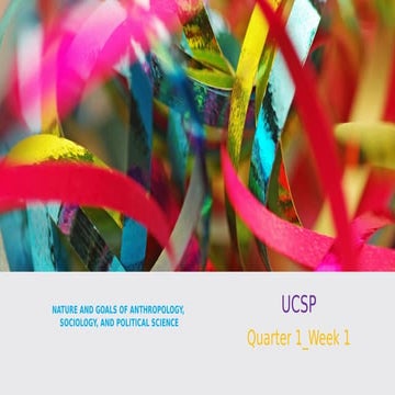 UNDERSTANDING CULTURE, SOCIETY AND POLITICS