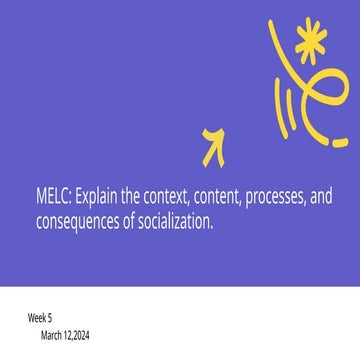 Socialization and enculturation | PPTX