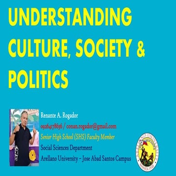 Social, Political and Cultural Behavior and Phenomena