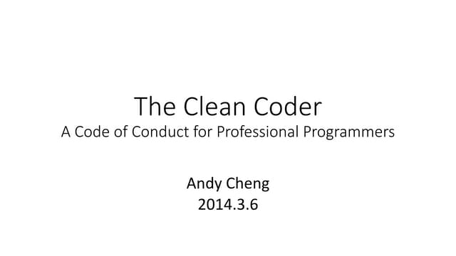 The clean coder