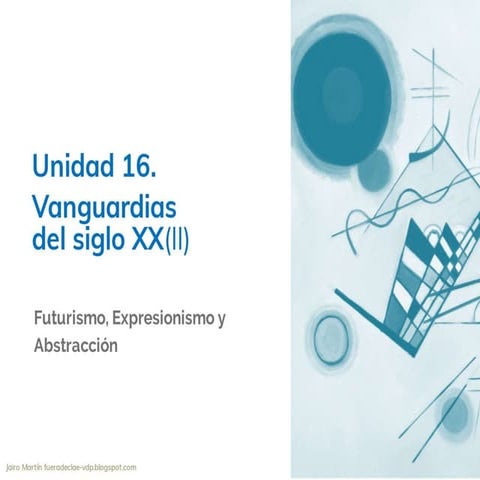 Ud. 16.2 Vanguardias del siglo XX. Futurismo. Expresionismo. Abstracción