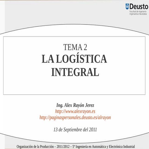 UD. OP. T2. La logística integral