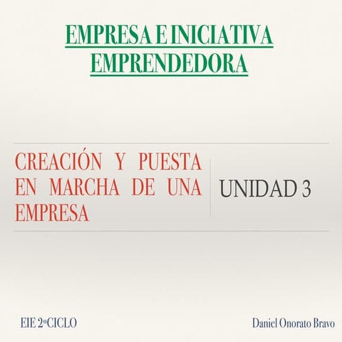 Ud3 creacin y puesta en marcha de una empresa | PDF