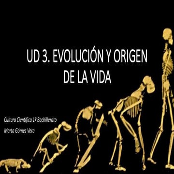UD 3. Evolución y origen de la vida | PDF