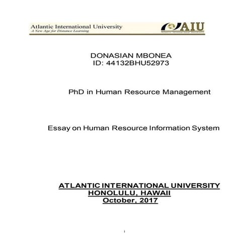 Ud44132 bhu52973 817493_essay on human resource information system - aiu(final)