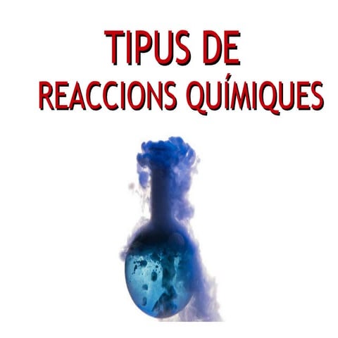 UD4 TIPUS DE REACCIONS QUÍMIQUES