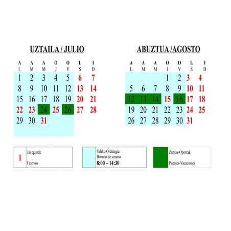 Errenteriako Liburutegia: udako ordutegia -2013- Biblioteca Errenteria: horario verano