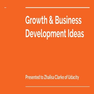 Udacity   growth ideas
