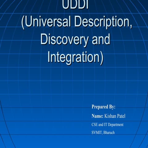 Universal Description, Discovery and Integration