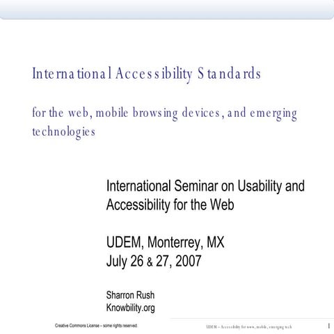 Udem 2007 Accessibility Standards