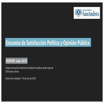 Encuesta de Satisfacción Política y Opinión Pública 