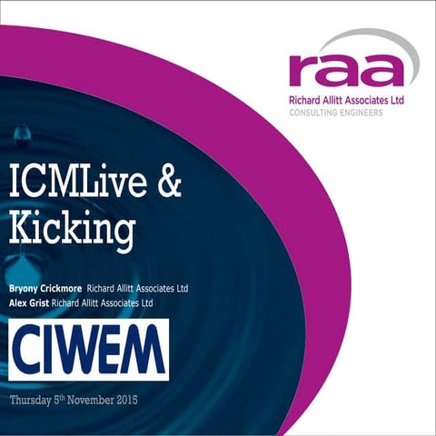 Urban Flood Forecasting Now a Reality: CIWEM Urban Drainage Group Presentation