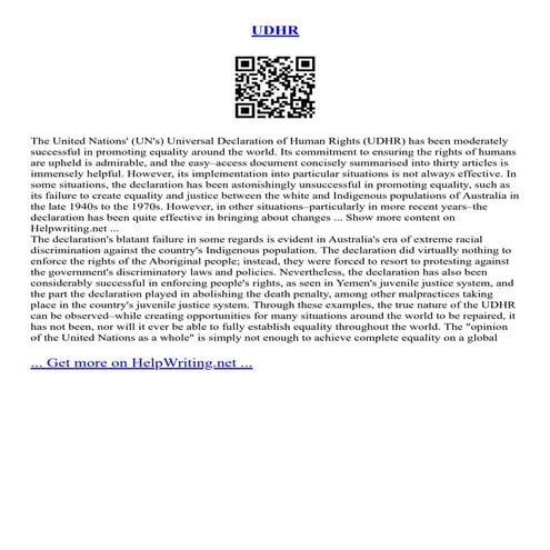 Promoting and Enforcing Human Rights - HSC Legal Studies | PDF