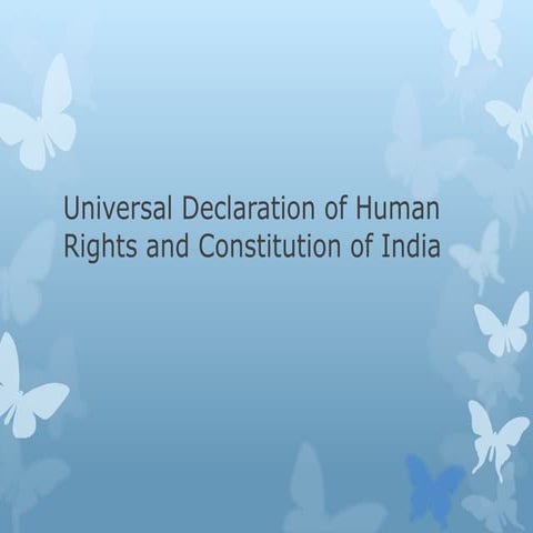 Udhr and indian constitution
