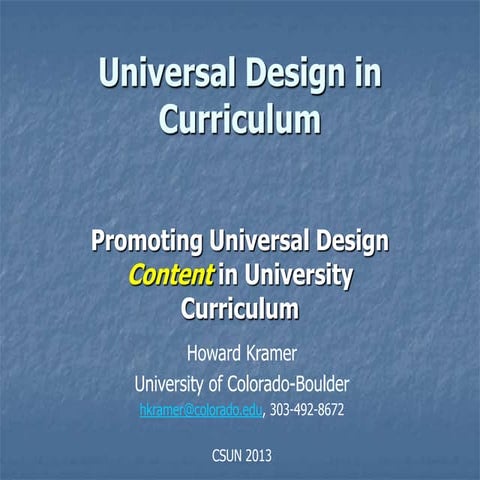 Ud in curriculum   csun 2013