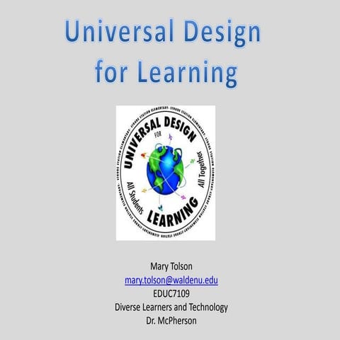 EDUC7109 UDL Presentation