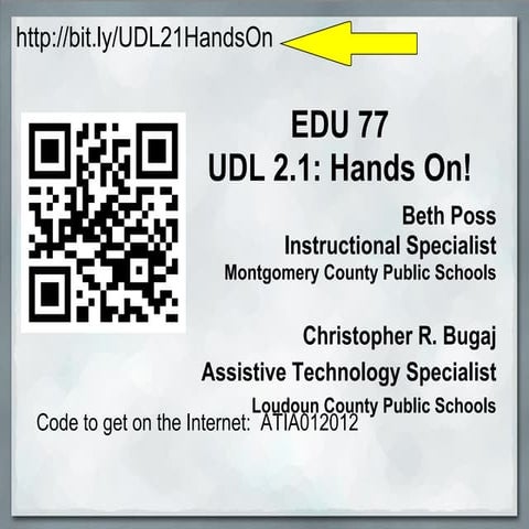 UDL2.1 ATIA 2012