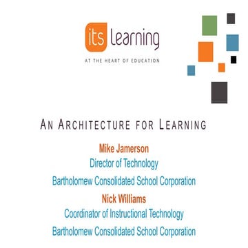 UDL as an Architecture for Learning