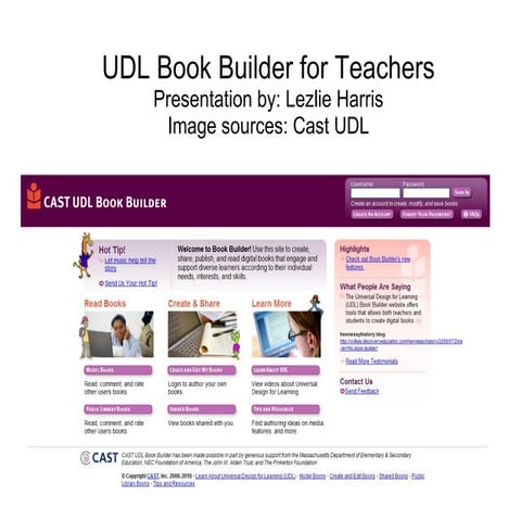 Udl Book Builder For Teachers