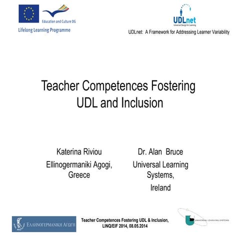 Teacher Competences Fostering Universal Design for Learning and Inclusion