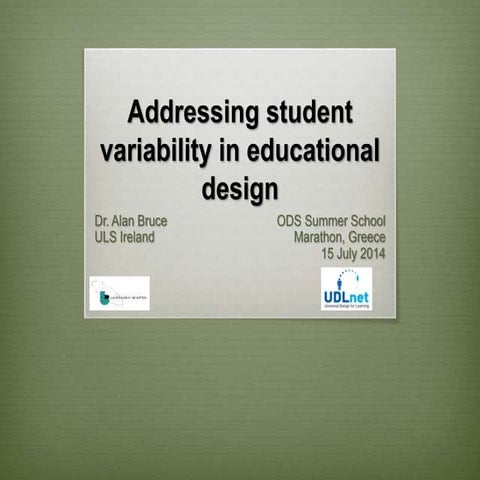 Addressing student variability in educational design