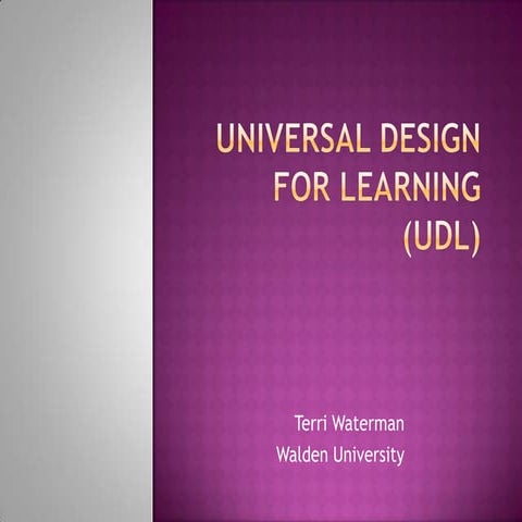 Universal Design for Learning