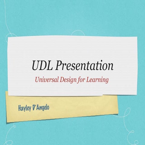 UDL Presentation | PPTX