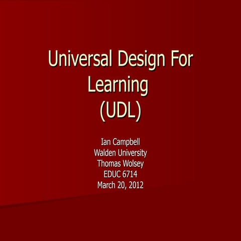 UDL presentation