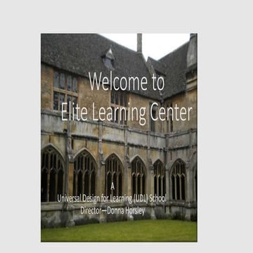 Udl school assignment Horsley